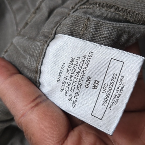 Savane Olive Green Cargo Shorts Classic Utilitarian Style Size W32 - Picture 6 of 7